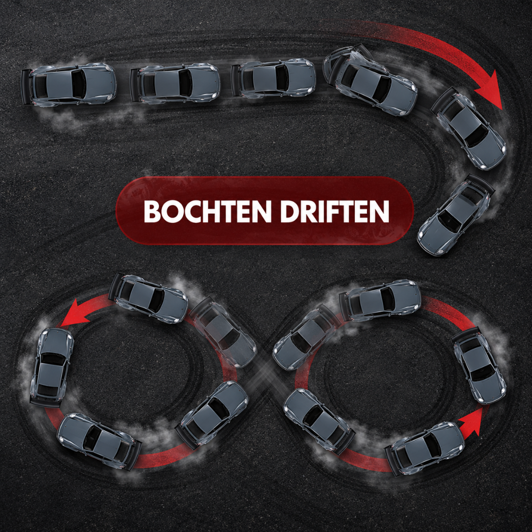 Livista Bestuurbare Auto - Snelle RC Drift Auto 1:24 – Drift Raceauto met 4WD – Afstandsbestuurbare Auto – 20 km/h – LED Verlichting – 3 Oplaadbare Accu’s – Driftbanden – Grijsblauw