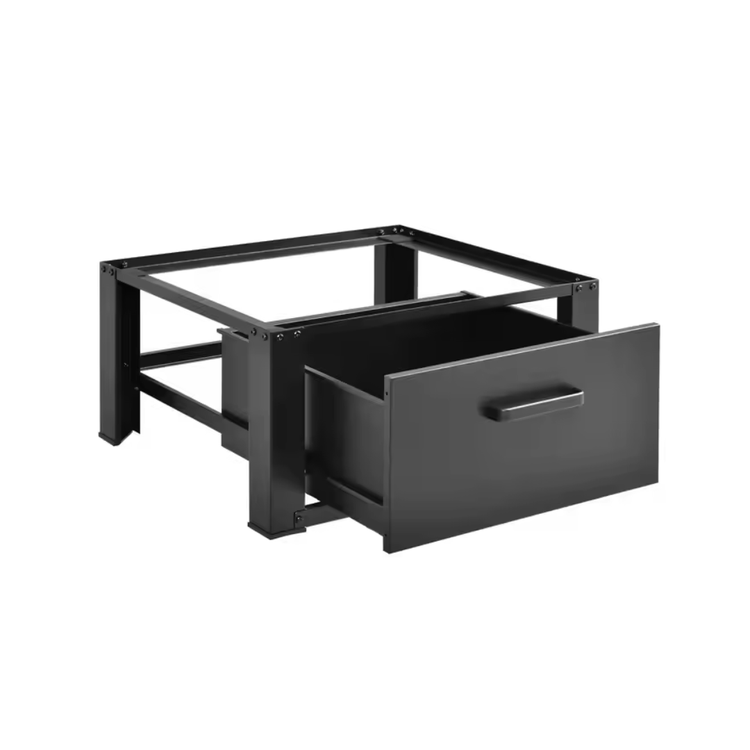 Livista Wasmachine onderkast met lades - Wasmachine kast - Opbergkast - Wasmachine onderkast - 63x54x31 cm - Zwart