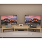 Livista Monitor Verhoger & Standaard – Geschikt voor 1 of 2 Schermen – Verstelbaar Bureau Organizer – Houtkleurig