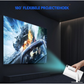 Livista Smart Mini Beamer – 4K Ondersteuning – Android 13 – WiFi 6 & Bluetooth 5.0 – Auto Keystone – Draagbare HD Projector – Voor Thuisbioscoop, Gaming & Presentaties – Geschikt voor IOS en Android – Wit