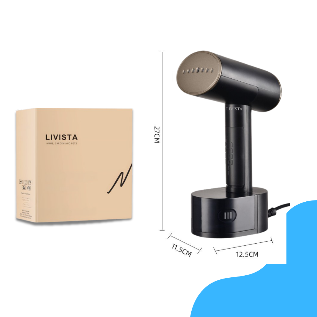 Livista Handstoomstrijker – LCD-display – 260 ml waterreservoir – 2000W – 3 strijkstanden – Geschikt voor verschillende textielsoorten – Zwart