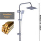 Livista® - Douche Set - Regendouche en Handdouche - Verstelbare Hoogte 75-105 cm - Vierkant Design - Electroplated Zilverkleurige Afwerking - Duurzame Messing Omsteller voor Badkamer