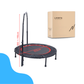 Livista Fitness Trampoline – Ø122 cm – Verstelbare Handgreep – Antislip Zuignappen – Krachtige Veren – Max. 200 kg – Voor Binnen & Buiten – Zwart/Rood