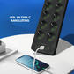 Livista Stekkerdoos – met Schakelaar 16-voudig – 2 Meter Verlengsnoer – 2500W– USB & USB-C – Overspanningsbeveiliging – Zwart