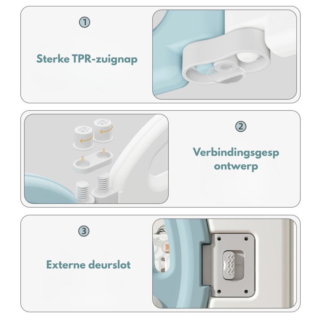 Livista Grondbox Baby –187x150x61cm – 14+2 Panelen – Inklapbare Speelbox met Beren-Thema – Verstelbare Basketbalring – Met Zuignappen – Inclusief Kruipmat – Veilig Kinderbox Playpen