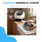 Livista Automatische Kattenbak - Zelfreinigende Kattenbak - Elektrische Kattenbak - Inclusief App - 76L XXL - Met Kattenbakmat en 2 Rollen Opvangzakjes - Geurfilter - Open Design - Wit