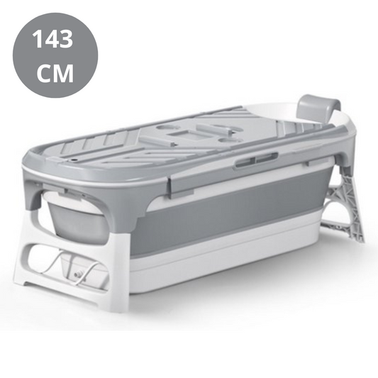 Livista  Opvouwbaar bad - Bad Grijs - Zitbad - Inklapbaar - Bath Bucket - 143 CM LANG -  - Incl. Badkussen & Bad Accessoires