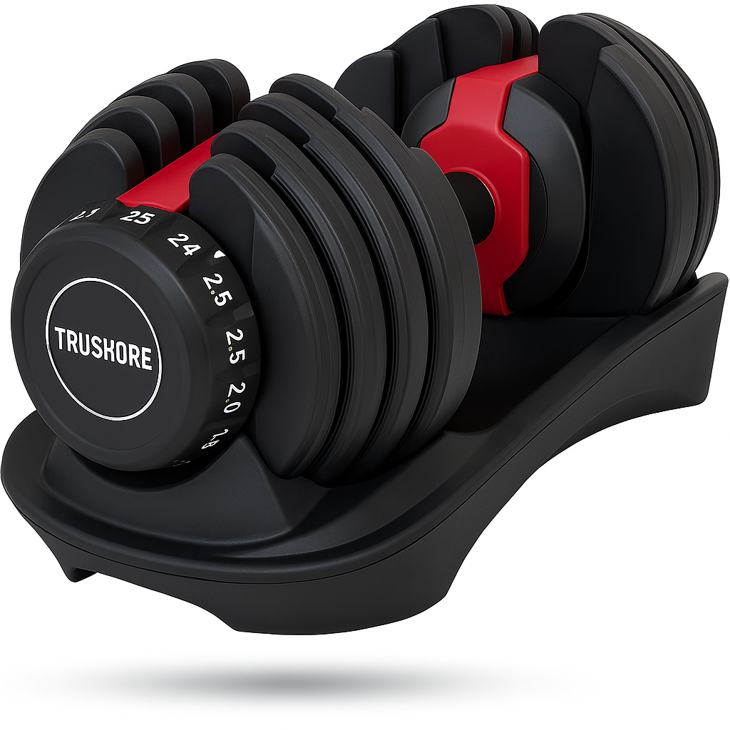 Truskore Verstelbare Dumbell 24KG - Prijs per Dumbell -  Smart Dumbbells - Gewichten Set Halters- Gewichtenset voor Home Gym - Adjustable Dumbbells  - Dumbbells Verstelbaar  van 2,5 kg tot 24kg