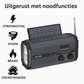 Truskore Noodradio - Bluetooth - 2025 verbeterde versie - Solar Opwindbaar - Solar Powerbank Zonneenergie - Draagbare Radio op batterijen - Zaklamp led oplaadbaar - Survival Noodpakket