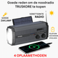 Truskore Noodradio - Bluetooth - 2025 verbeterde versie - Solar Opwindbaar - Solar Powerbank Zonneenergie - Draagbare Radio op batterijen - Zaklamp led oplaadbaar - Survival Noodpakket