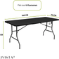 Livista® Klaptafel - Inklapbare Tafel - 180 x 70 cm - Vouwtafel - Antislip en Weerbestendig - Zwart