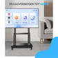 Livista Verrijdbare TV-standaard – 4 Standen in Hoogte Verstelbaar – met 360° Wielen & Rem – In Hoogte Verstelbaar 110–150cm – Geschikt voor 32 tot 70 inch – Stevig tot 100 kg