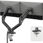 Livista Monitor Arm met Gasveer- Monitorbeugel voor 2 Schermen - Beugel - Standaard - Verstelbare Monitorbeugel - 13 t/m 32 Inch - Zwart