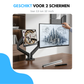 Livista Monitor Arm met Gasveer- Monitorbeugel voor 2 Schermen - Beugel - Standaard - Verstelbare Monitorbeugel - 13 t/m 32 Inch - Zwart