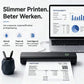 Livista Draadloze Thermische Printer -  Draagbare Pocket Printer voor Smartphone  - Mini Pinter voor Mobiel / Laptop / Computer  – A4 / US Letter - Incl 2 rollen Papier - USB/USB-C -Bluetooth