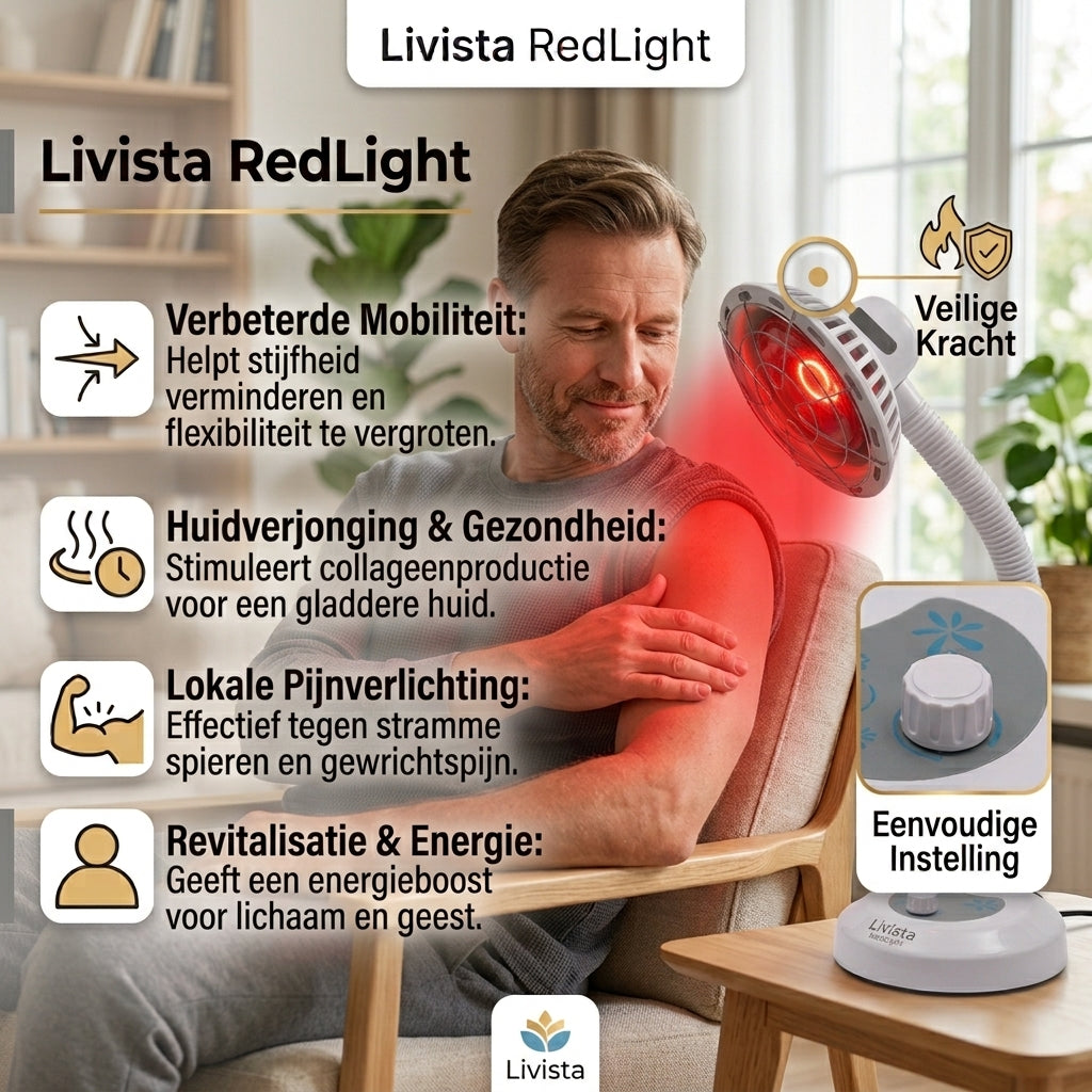 Livista Infraroodlamp 275W - Infraroodtherapie - Roodlichtlamp - Rood Licht Therapie - Warmtelamp - Wit