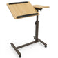 Livista Laptoptafel - Bedtafel met wieltjes - Bedleestafel - Laptop Standaard - Bijzettafel op wielen - Zit Sta Bureau - In hoogte verstelbaar - Maximale hoogte 90 cm