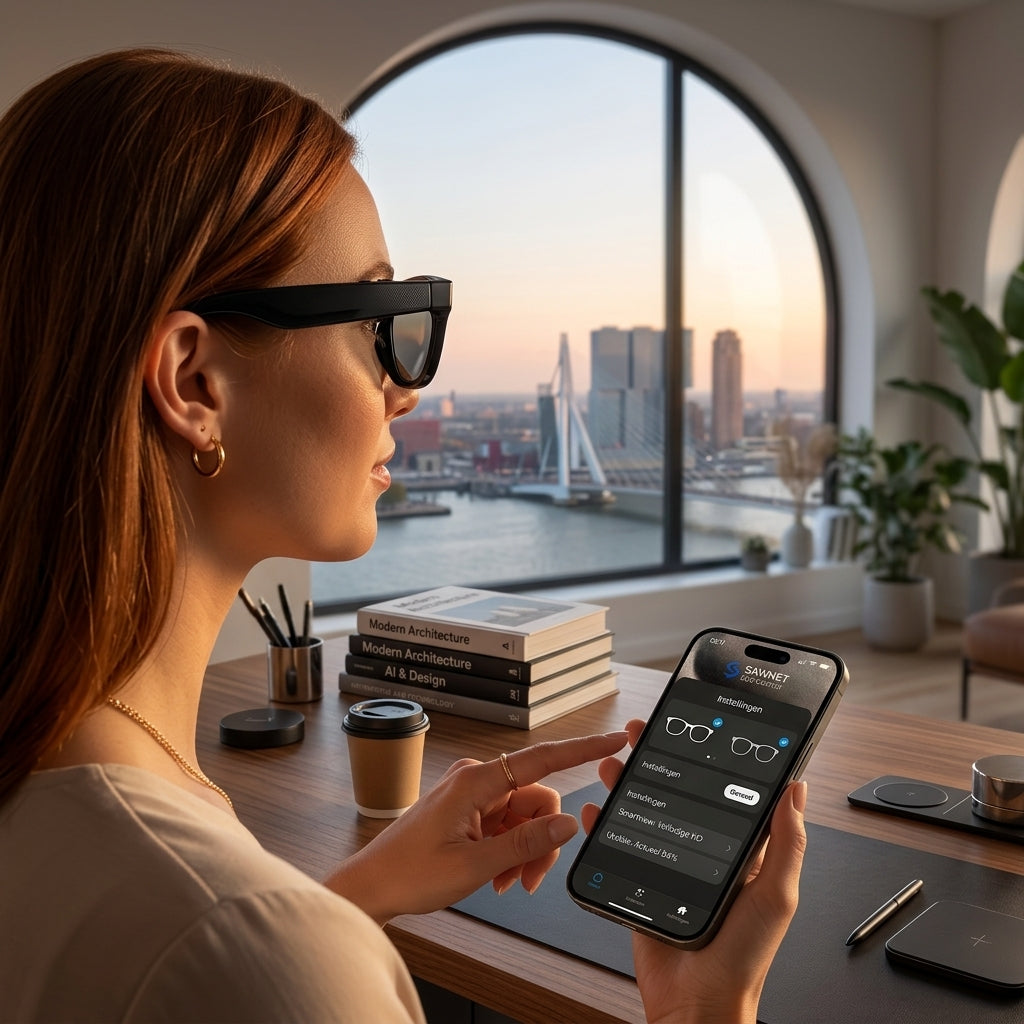 Livista Smart Bril – Slimme Bril met Camera – Smart Glasses met NL-app, vertaalfunctie en meer – AI Glasses - Camera Bril - Bril Camera - Zwart