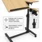 Livista Laptoptafel - Bedtafel met wieltjes - Bedleestafel - Laptop Standaard - Bijzettafel op wielen - Zit Sta Bureau - In hoogte verstelbaar - Maximale hoogte 90 cm