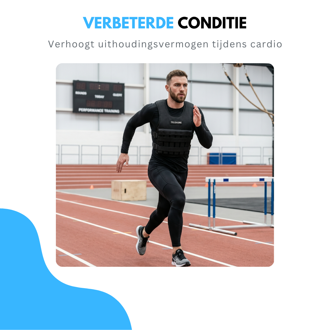 Truskore Gewichtsvest 10KG - Weighted Vest - Gewichtsvesten - Gewichten - Verstelbaar - Krachtraining & Crossfit - Cardio - - Zwart