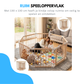 Livista Grondbox - Babybox - Inklapbare Speelbox - Voorgemonteerd - 130 x 130 x 70 cm - Kinderbox - Playpen Baby - Hout