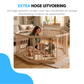 Livista Grondbox - Babybox - Inklapbare Speelbox - Voorgemonteerd - 130 x 130 x 70 cm - Kinderbox - Playpen Baby - Hout