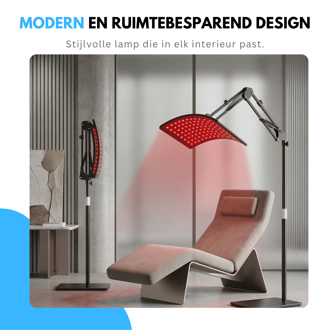 Livista Infraroodlamp - Rood Licht Therapie - Warmtelamp voor Spieren, Gewrichten, Pijnverlichting & Huidverbetering - Red Light Therapy met 360° Draaibare Kop & Timer - Verwarming - Verwarmingspaneel - Infrarood - Fibromyalgie