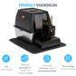 Livista RVS Kattenbak - Kattentoilet Roestvrijstaal - Incl. Kattenbakschep met Houder en Gritopvang Opstapje - 2 in 1 Open Kattenbak met Afneembare Deksel - 60x40x38cm - Zwart