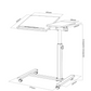 Livista Laptoptafel - Bedtafel met wieltjes - Bedleestafel - Laptop Standaard - Bijzettafel op wielen - Zit Sta Bureau - In hoogte verstelbaar - Maximale hoogte 90 cm