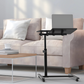 Livista Laptoptafel - Bedtafel met wieltjes - Bedleestafel - Laptop Standaard - Bijzettafel op wielen - Zit Sta Bureau - In hoogte verstelbaar - Maximale hoogte 90 cm