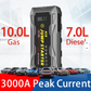 Truskore 12V Jumpstarter - 3000A/20.000 mAh – Startkabels Met Powerbank - Starthulp Voor Auto’s Met LED- en SOS Noodlicht- Incl. Koffer