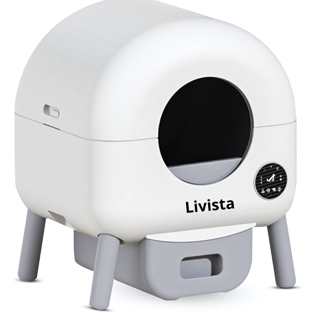 Livista Automatische Kattenbak - Zelfreinigend - Elektrische & Zelfreinigende Scoopfree Robot - 90 L  - incl. App