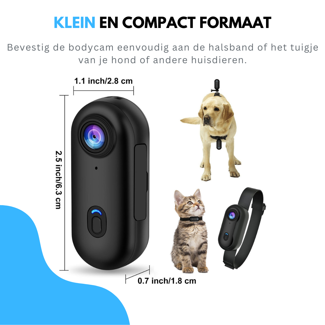 Livista Mini Action Camera 1080P - Body camera - Fiets , Ski & Voetbal Camera - Handsfree POV Camera - Compacte Sportcamera - Met Live App-View – WiFi camera - Zwart