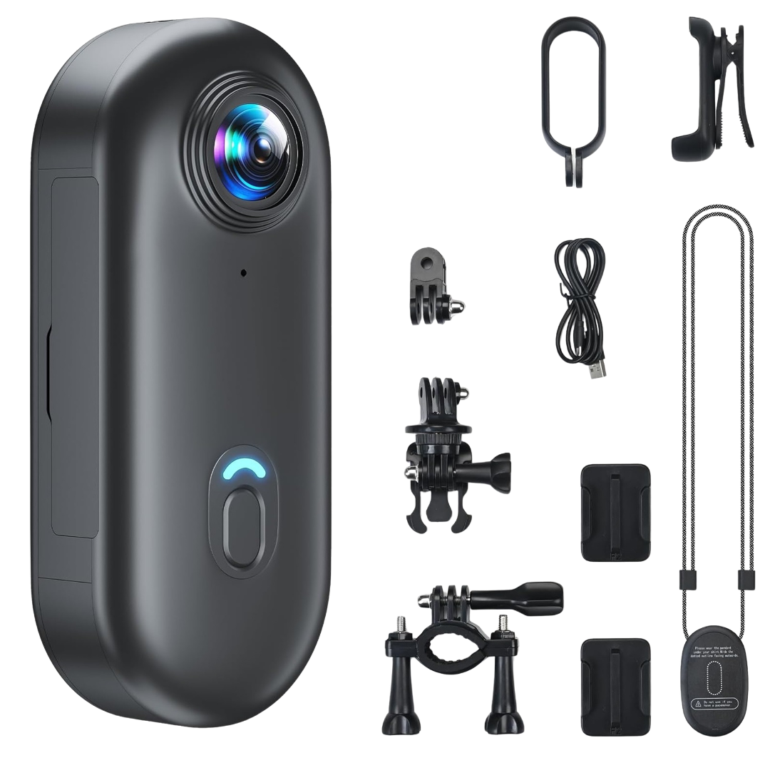 Livista Mini Action Camera 1080P - Body camera - Fiets , Ski & Voetbal Camera - Handsfree POV Camera - Compacte Sportcamera - Met Live App-View – WiFi camera - Zwart