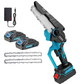 Truskore Mini kettingzaag 20cm - Accu Kettingzaag - Snoeizaag - Takkenzaag - Handzaag - Inclusief Opbergkoffer, 2 Accu's (4.0Ah) & 2 Kettingen