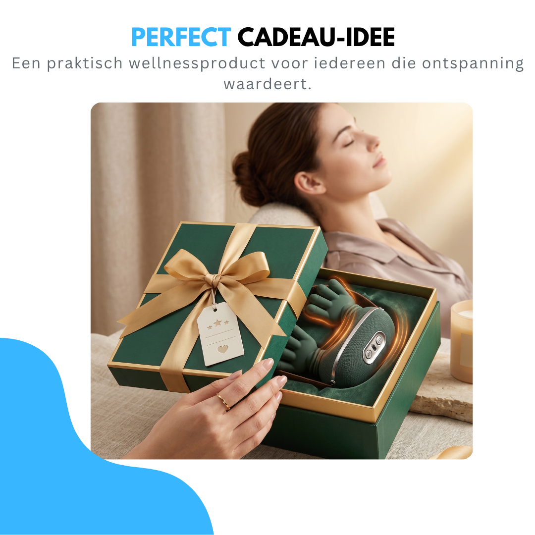 Livista Nekmassage Apparaat - Verwarmde Massagehand - Shiatsu Massagekussen - LED-Display - Massagekussen Draadloos - Shiatsu Massage Apparaat - Arm, Rug, Been & Nekmassage Apparaat met Infrarood- Groen - 3 standen