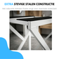 Livista Wasmachine Verhoger - Wasmachine Stapelrek - Universeel Wasmachine en Droger Verhoger - Wasmachine Ombouw - Wasmachinerek - Wasmachine Sokkel - Metaal Wit - Anti Vibratie - Robuust - Stevig - Stabiel