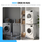Livista Wasmachine Verhoger - Wasmachine Stapelrek - Universeel Wasmachine en Droger Verhoger - Wasmachine Ombouw - Wasmachinerek - Wasmachine Sokkel - Metaal Wit - Anti Vibratie - Robuust - Stevig - Stabiel