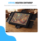 Livista Puzzelplaat voor 1500 Puzzelstukjes met 6 Lades – Puzzelbord met Opbergsysteem -– Puzzelmat van Hout – Puzzeltafel - Zwart