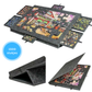Livista Puzzelplaat voor 1500 Puzzelstukjes met 6 Lades – Puzzelbord met Opbergsysteem -– Puzzelmat van Hout – Puzzeltafel - Grijs