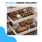 Livista Gootsteenkast Organizer Uitschuifbaar – Uittrekbaar en Verstelbaar (43-67 cm) - Keukenkast Organizer Onder Gootsteen - Lade Organizer - Badkamer Organizer - Keukenrek – Wit