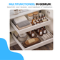 Livista Gootsteenkast Organizer Uitschuifbaar – Uittrekbaar en Verstelbaar (43-67 cm) - Keukenkast Organizer Onder Gootsteen - Lade Organizer - Badkamer Organizer - Keukenrek – Wit