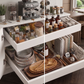 Livista Gootsteenkast Organizer Uitschuifbaar – Uittrekbaar en Verstelbaar (43-67 cm) - Keukenkast Organizer Onder Gootsteen - Lade Organizer - Badkamer Organizer - Keukenrek – Wit