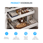 Livista Gootsteenkast Organizer Uitschuifbaar – Uittrekbaar en Verstelbaar (43-67 cm) - Keukenkast Organizer Onder Gootsteen - Lade Organizer - Badkamer Organizer - Keukenrek – Wit