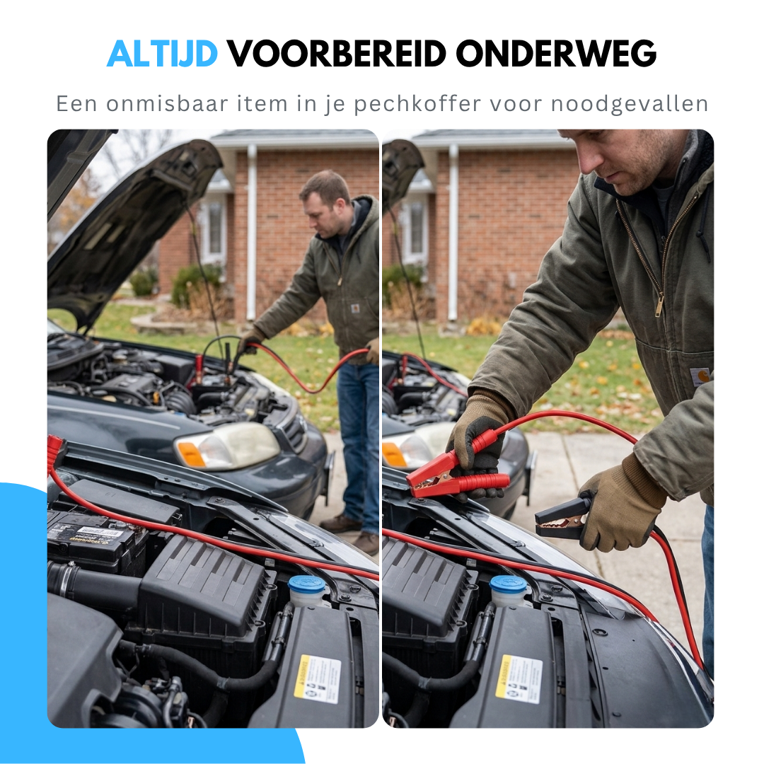 Truskore Startkabels voor Voertuigen - 2000A - 4 Meter - Incl. Opbergtas - Accukabel - Starthulp - Startkabelset
