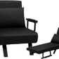 Livista 3-in-1 Uitklapbare Slaapstoel Belastbaar Tot 100 kg Zwart - Inklapbare Slaapbank Met Verstelbare Rugleuning - Modern Design Logeerbed - Slaapfauteuil