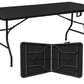 Livista® Klaptafel - Inklapbare Tafel - 180 x 70 cm - Vouwtafel - Antislip en Weerbestendig - Zwart