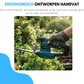 Truskore Accu Heggenschaar - - Elektrische Grasschaar - Draadloze Snoeischaar - Heggenknipper - Incl. Buxusschaarmes & Grasschaarmes - 2 Accu's - Blauw