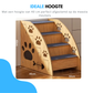 Livista Hondentrap met 4 Antislip Treden - Loopplank voor Honden en Katten - Lichtgewicht Houtlook - Stevig Hondentrapje - Draagvermogen van 60 KG