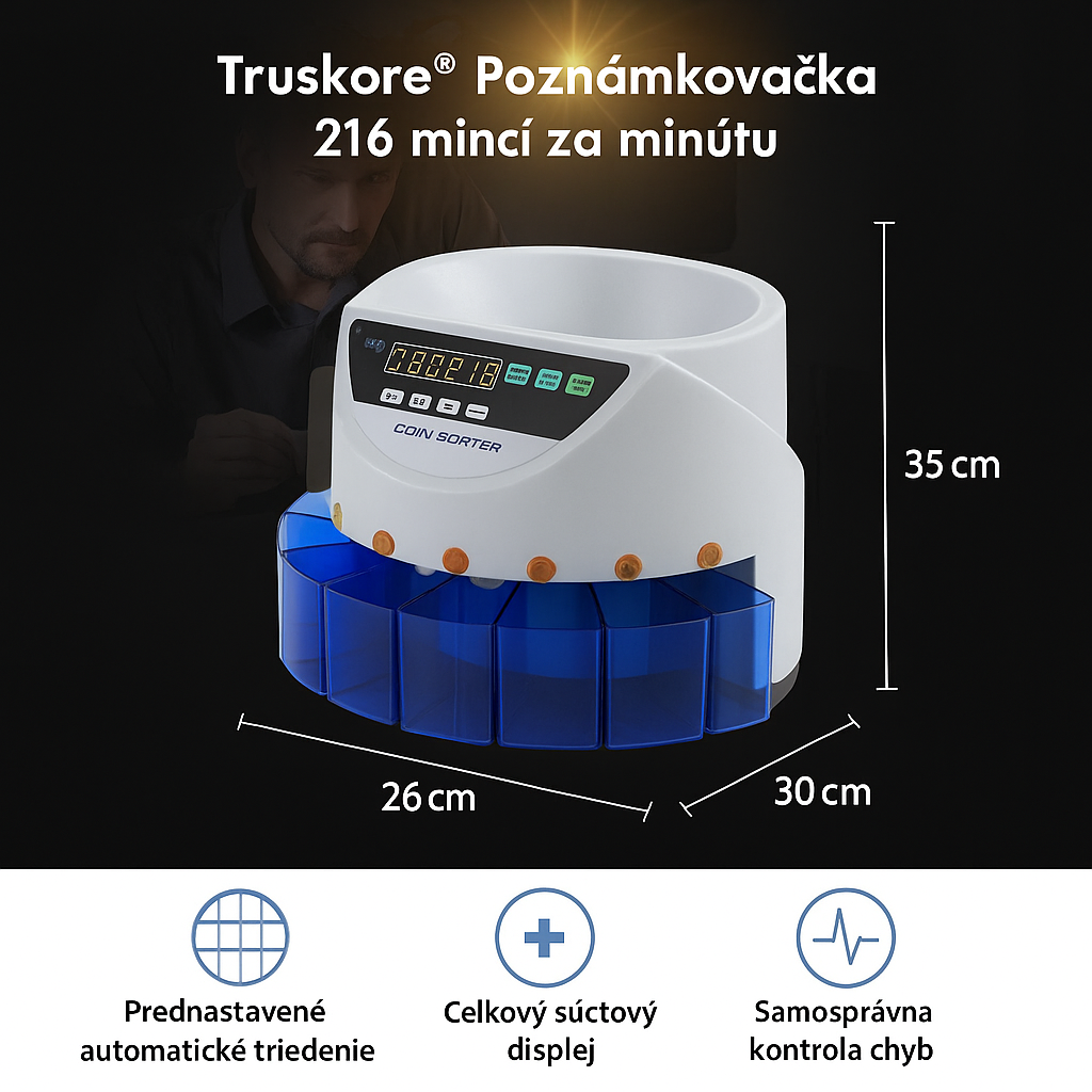 Truskore Geldtelmachine munten (Grijs) -  Inclusief Gratis Opberg- en Stofhoes -Munttelmachine [img 4] [NL->SK]